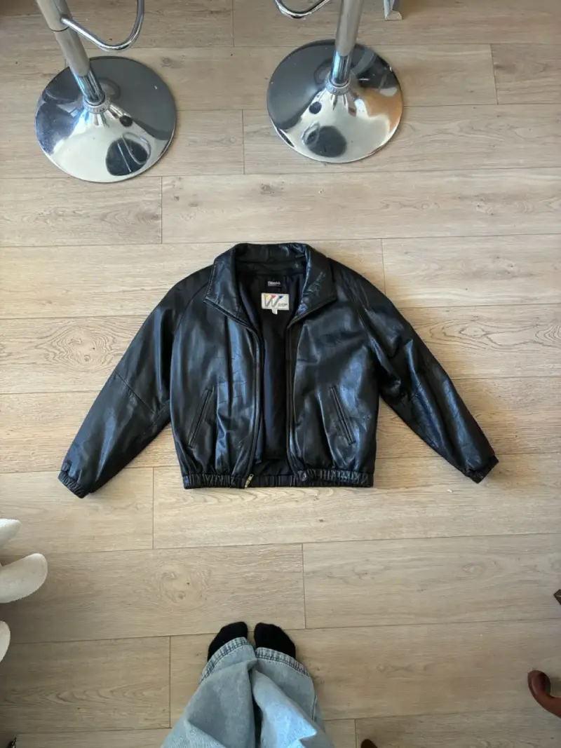 Chaqueta de cuero negra Wilsons talla S - 1