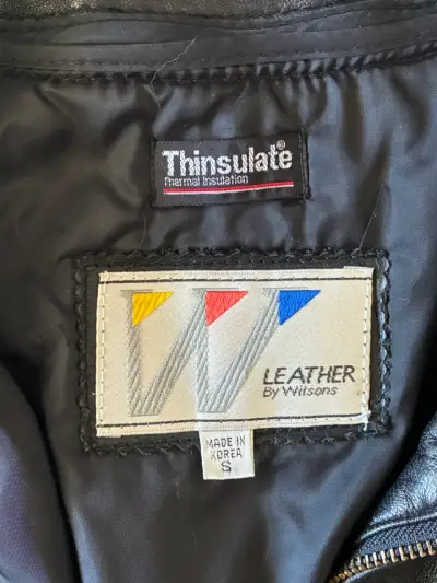 Chaqueta de cuero negra Wilsons talla S - miniatura 2