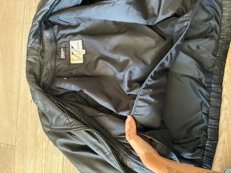 Chaqueta de cuero negra Wilsons talla S - 4
