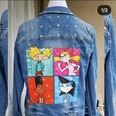 Chaqueta de mezclilla con diseño Hey Arnold - miniatura 2