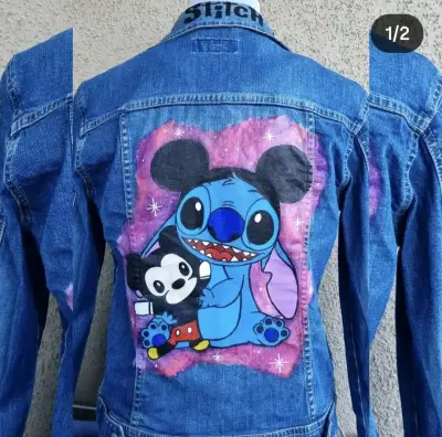 Chaqueta de mezclilla con diseño de Stitch - miniatura 1