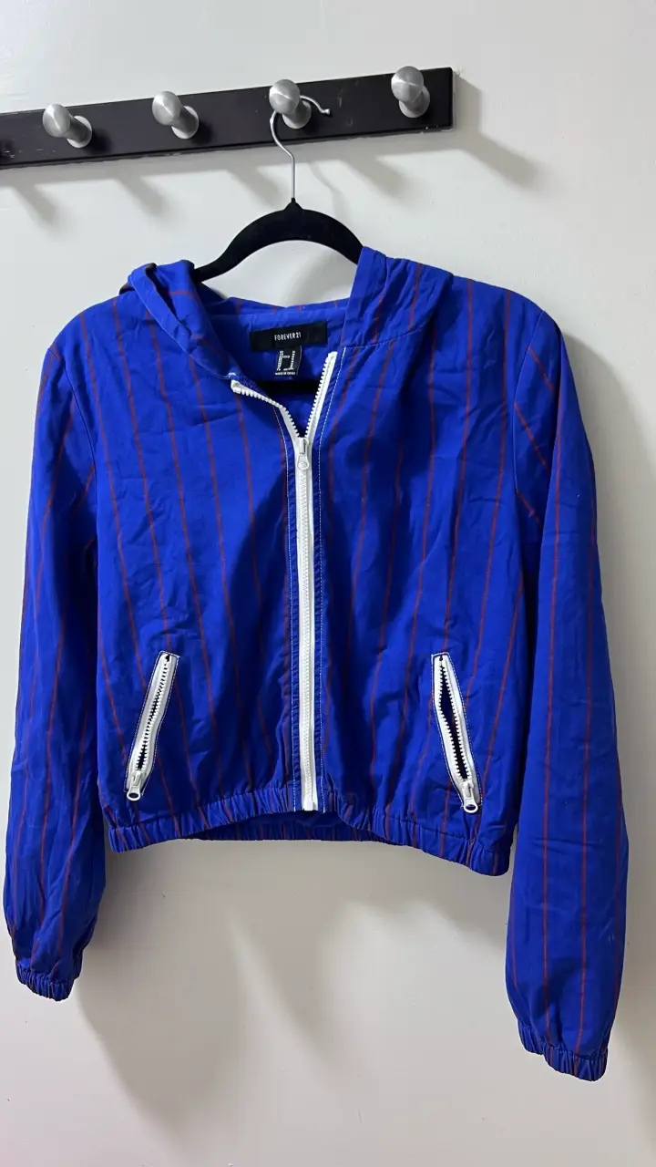 Chaqueta Azul con Capucha Forever 21 - 1