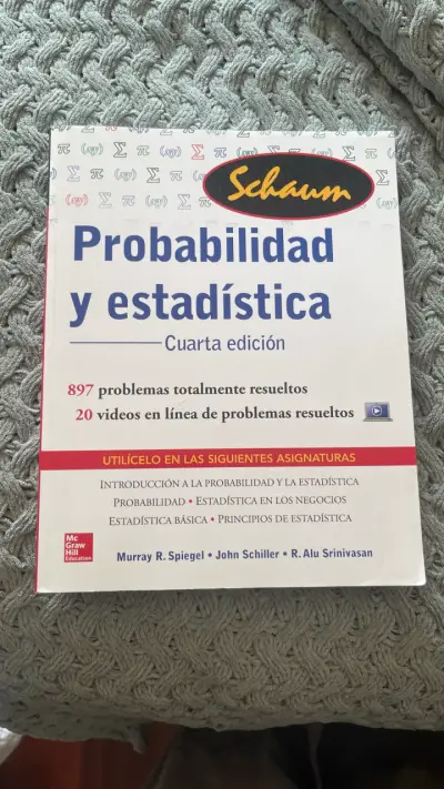 Libro Schaum Probabilidad y Estadística 4ta Edición - miniatura 1