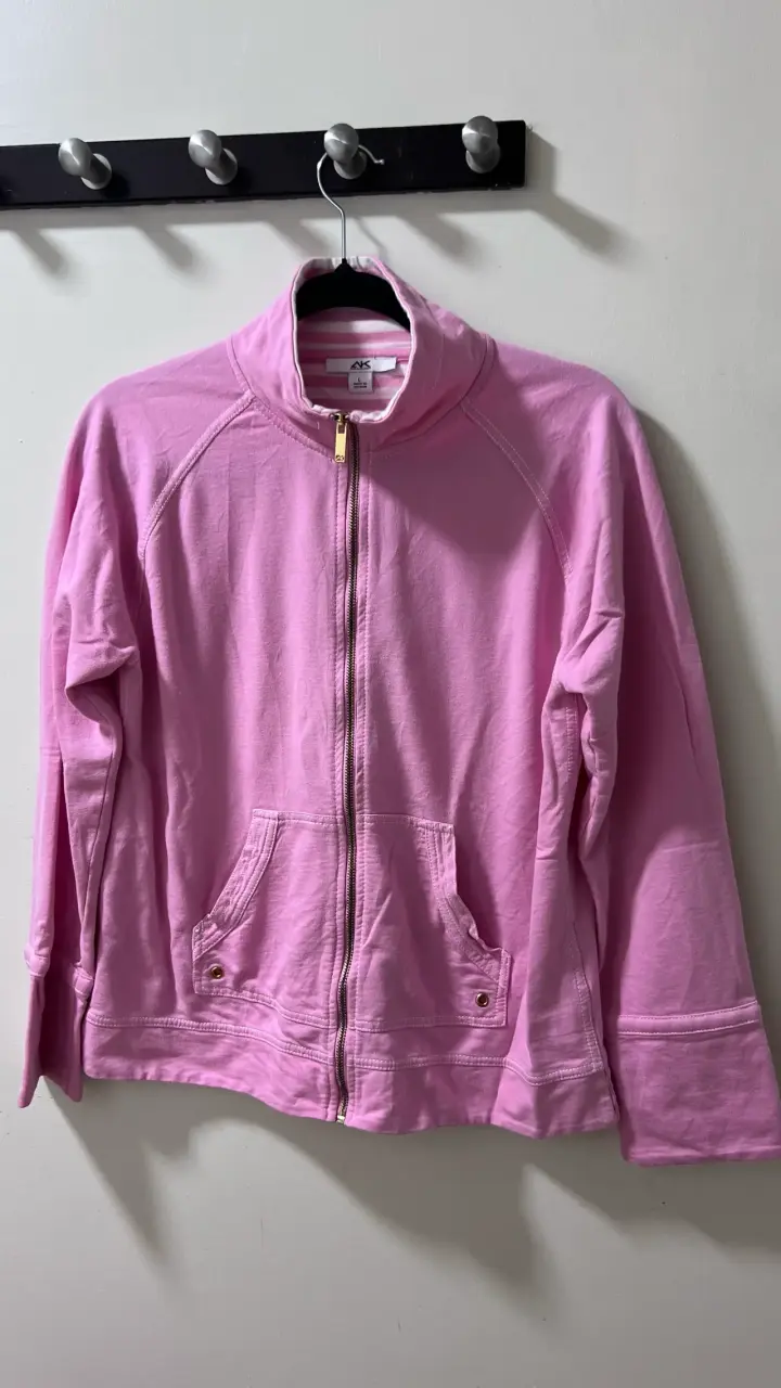 Chaqueta deportiva rosa para mujer talla L - 1