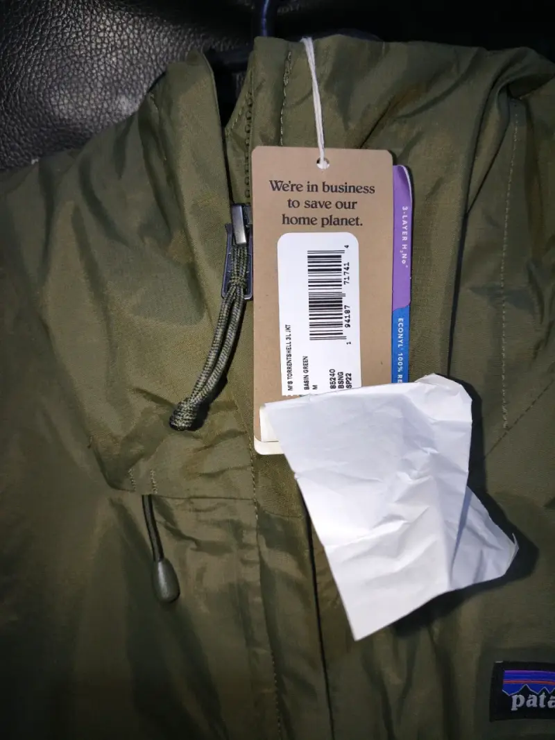 Chaqueta impermeable verde Patagonia - 4