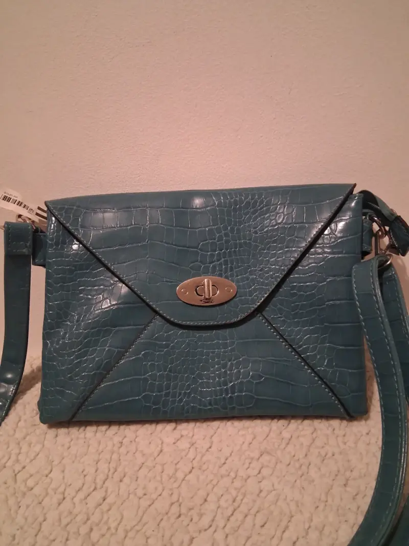 Cartera Sei de cuero azul - 1