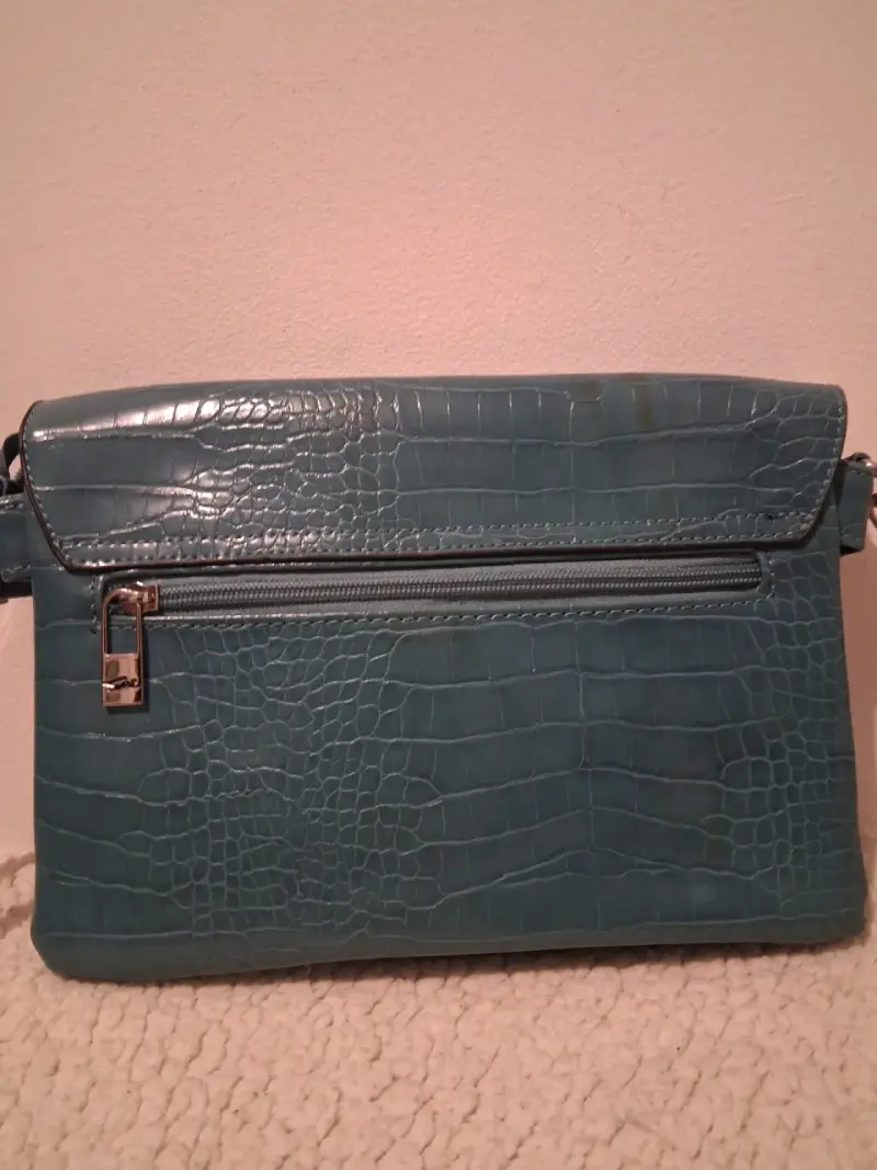 Cartera Sei de cuero azul - 3
