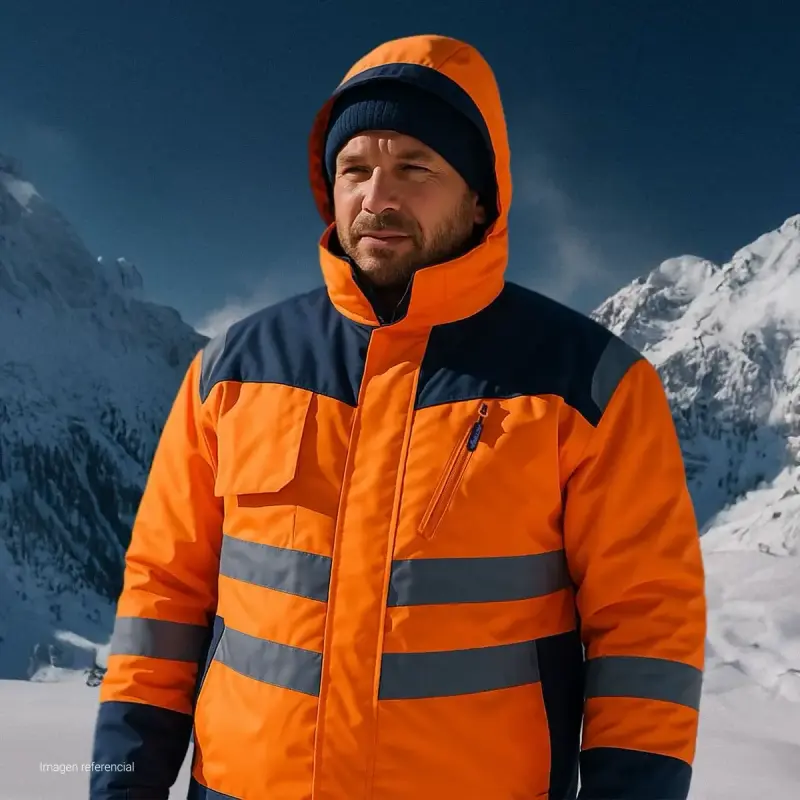 Parka Térmica Naranja Reflectante Activex - 2