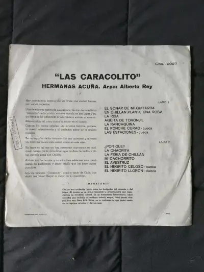 Disco vinilo Las Caracolito Hermanas Acuña - miniatura 2