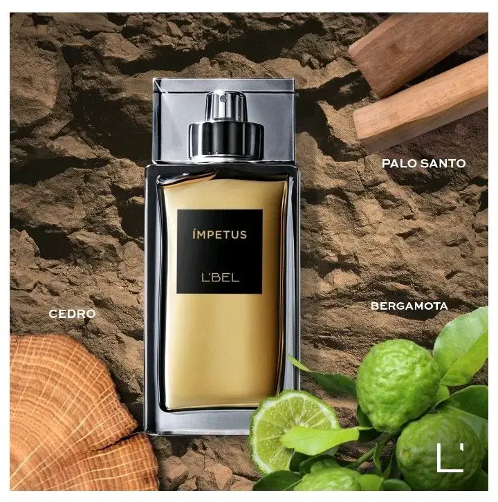 Perfume Ímpetus L'Bel para Hombre con Cedro y Bergamota