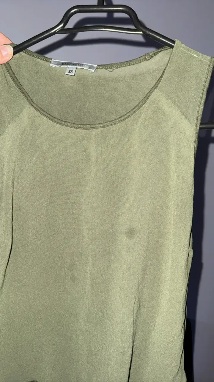 Blusa sin mangas verde XS para mujer - 2
