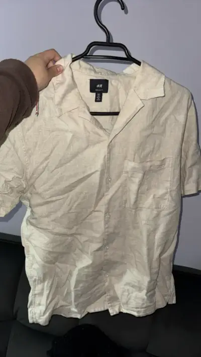 Camisa Beige de Lino H&M para Hombre - miniatura 1