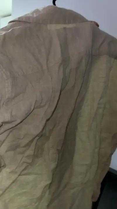 Camisa Beige de Lino H&M para Hombre - miniatura 4