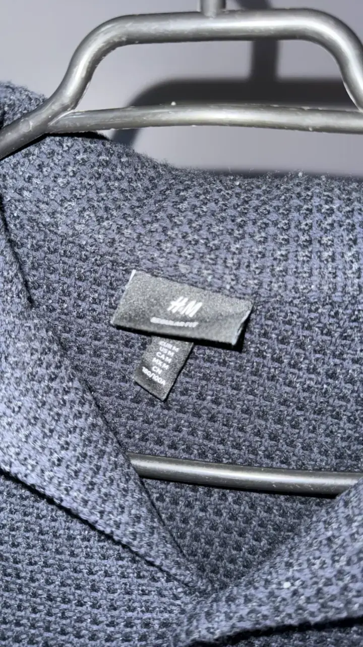 Camisa de punto azul marino H&M para hombre - 3