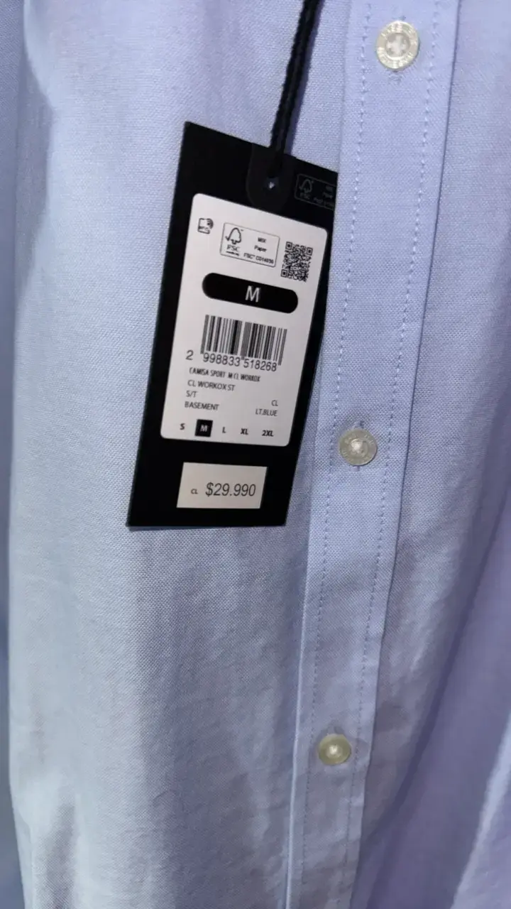 Camisa Hombre Azul Claro Basement Slim Fit - 3