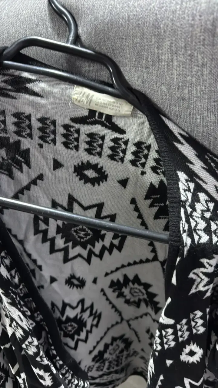 Cardigan estampado blanco y negro H&M - 1