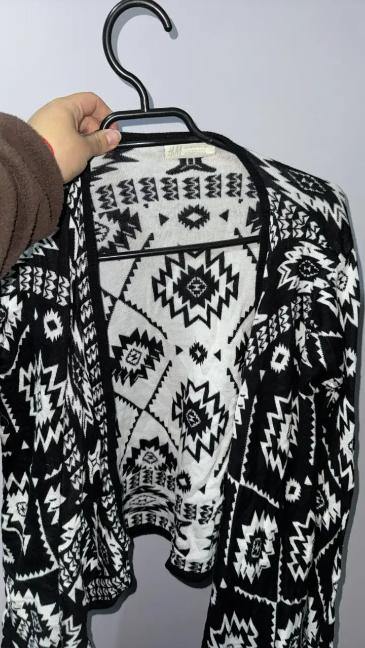 Cardigan estampado blanco y negro H&M - 4