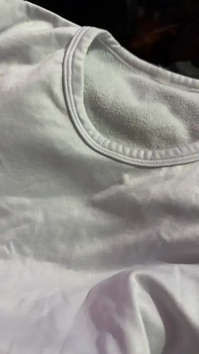 Polera blanca básica de algodón // polar - miniatura 1