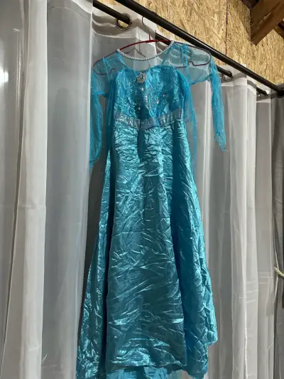 Vestido de princesa azul para niña - miniatura 1