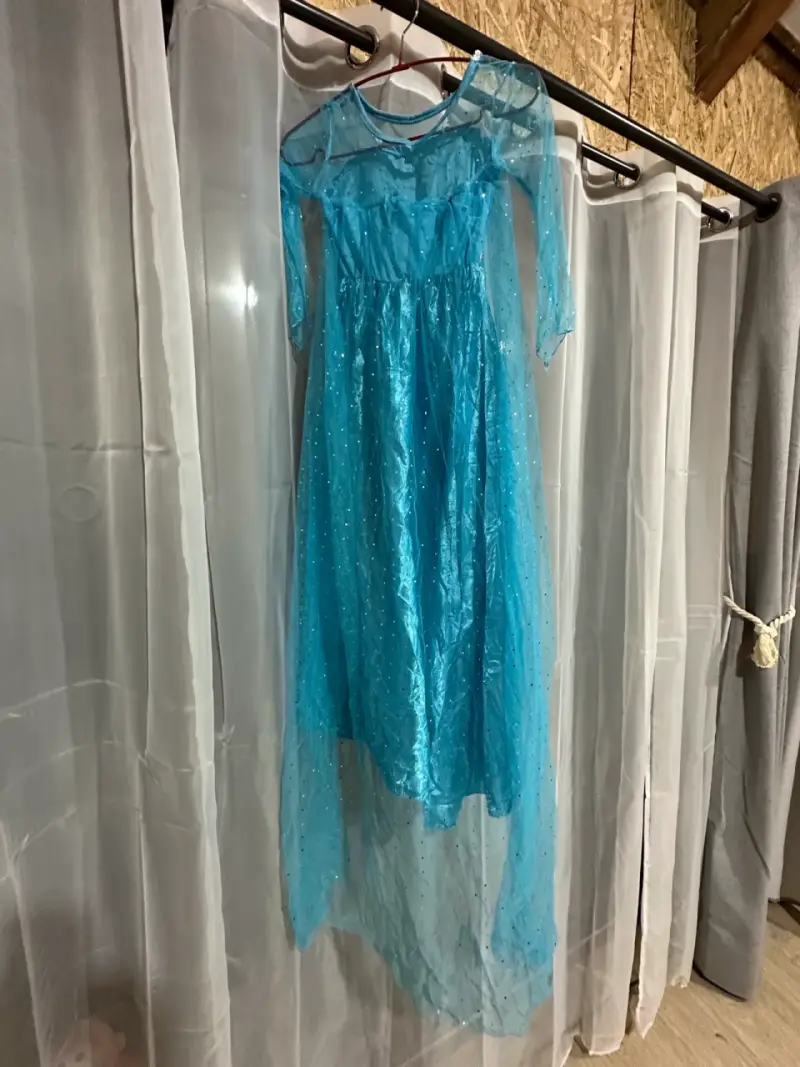 Vestido de princesa azul para niña - 2
