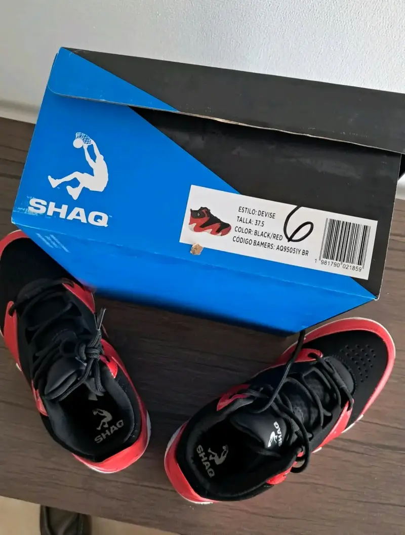 Zapatillas deportivas Shaq negras y rojas - 4