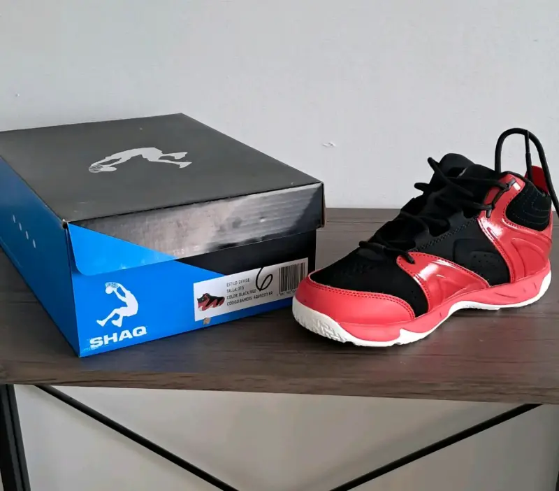 Zapatillas deportivas Shaq negras y rojas - 5