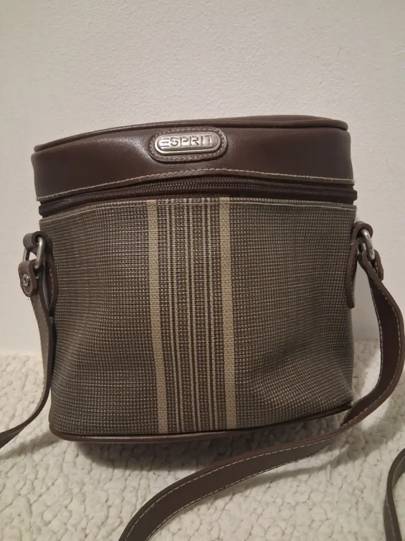 Bolso bandolera Esprit marrón con diseño a rayas - 3