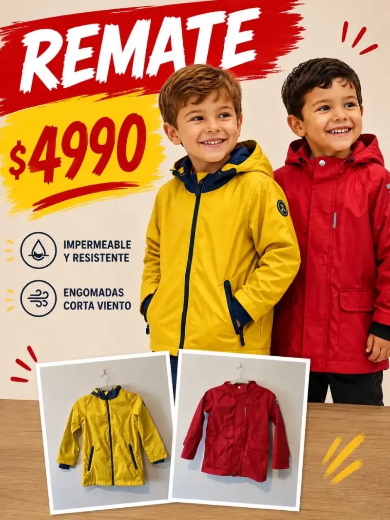 Chaqueta impermeable para niños resistente - 2