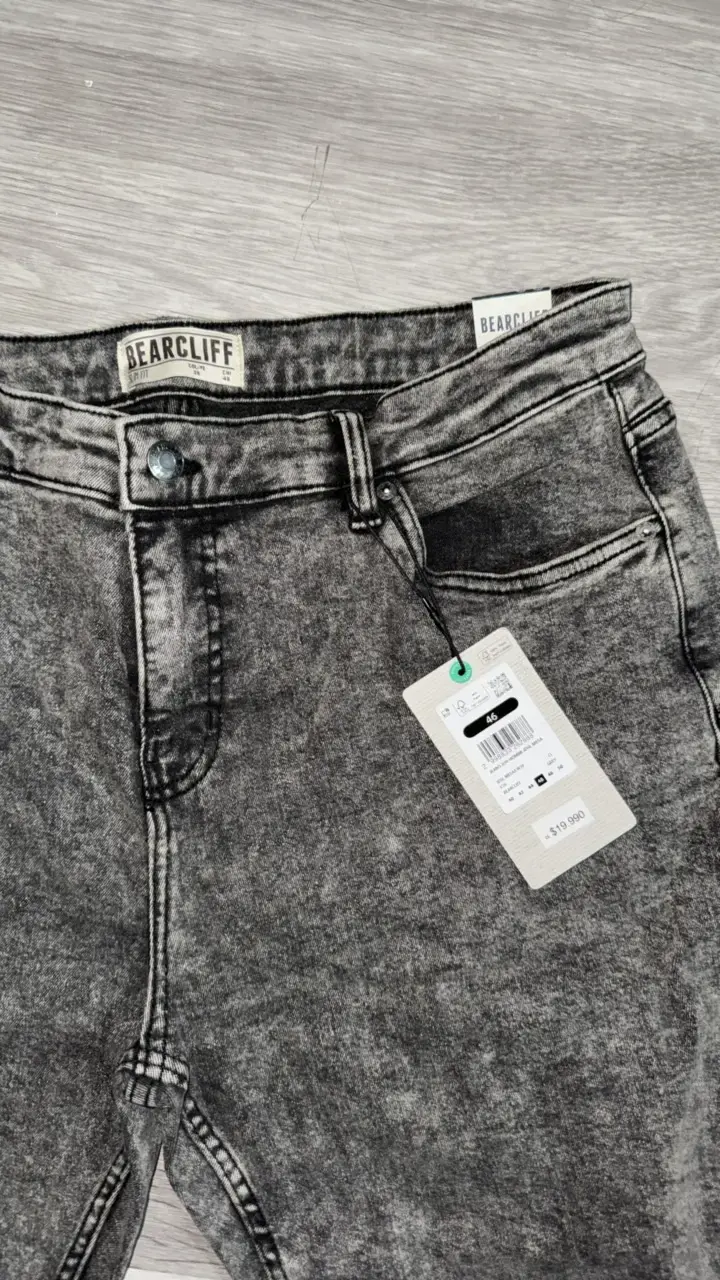 Jeans gris Bearcliff para hombre talla 46 - 2