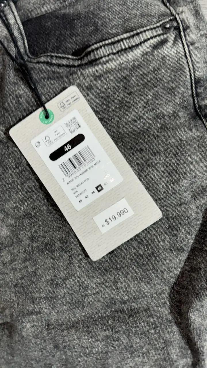 Jeans gris Bearcliff para hombre talla 46 - 3