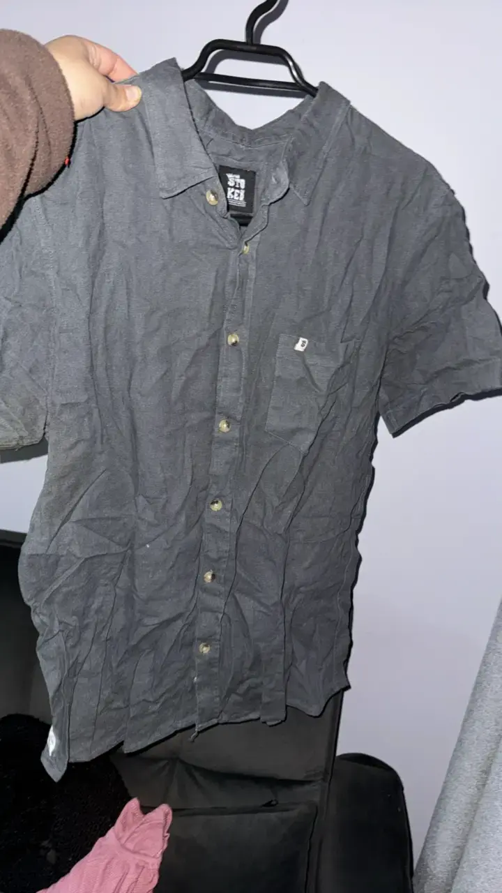 Camisa gris Stoked para hombre talla M - 5