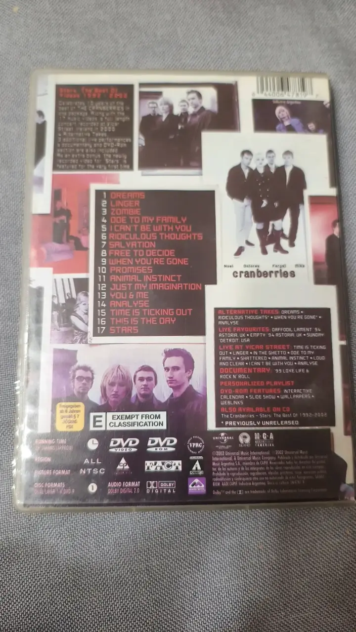 DVD The Cranberries Stars The Best of Videos 1992 - 2