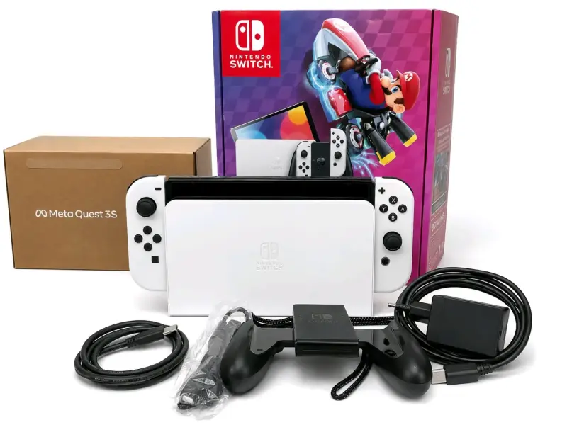 Consola Nintendo Switch OLED Blanca con Accesorios - 1