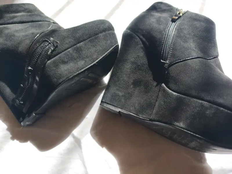 Botines de plataforma negros con cierre lateral - 1
