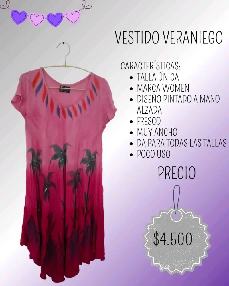 Vestido veraniego pintado a mano