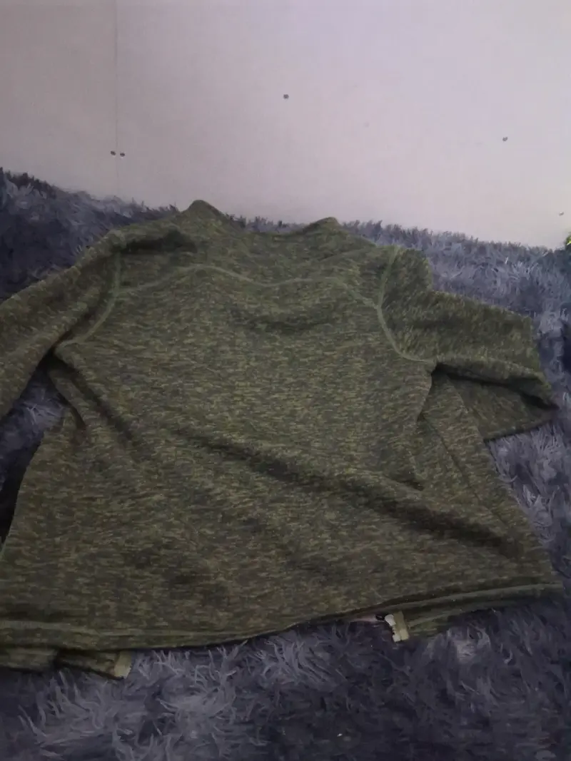 Chaqueta de lana verde con capucha - 2