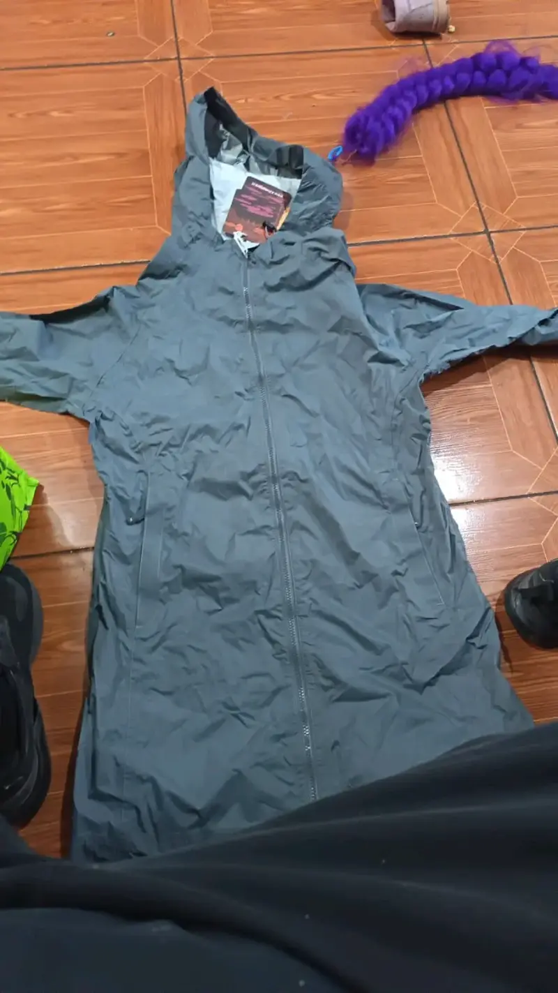 Casaca larga impermeable Kilimanjaro gris - 3