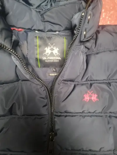 Chaqueta acolchada azul con capucha La Martina - miniatura 2
