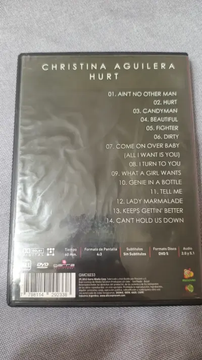 DVD Christina Aguilera Hurt en buen estado - miniatura 2