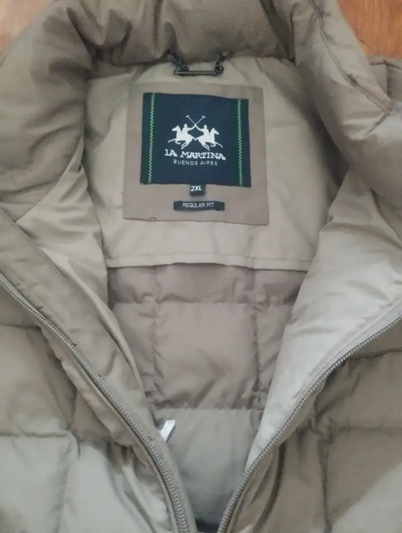 Chaqueta acolchada beige con capucha La Martina - 2