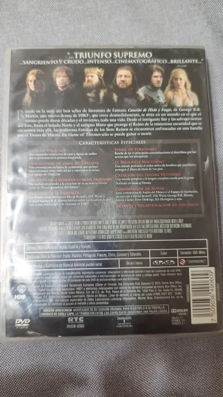 DVD Game of Thrones Temporada 1 Completa - 2