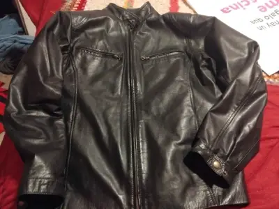 Chaqueta de cuero negra para hombre Catriel - miniatura 3