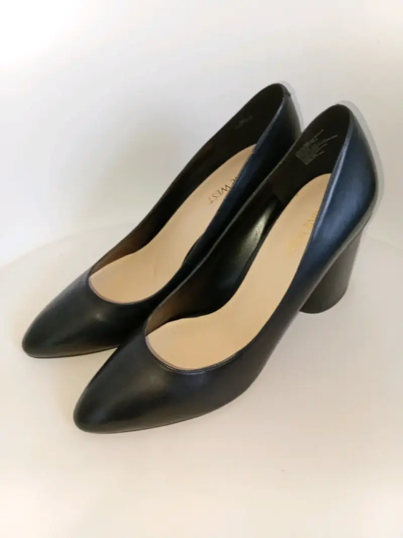 Zapatos de Tacón Negro de Cuero para Mujer - 3