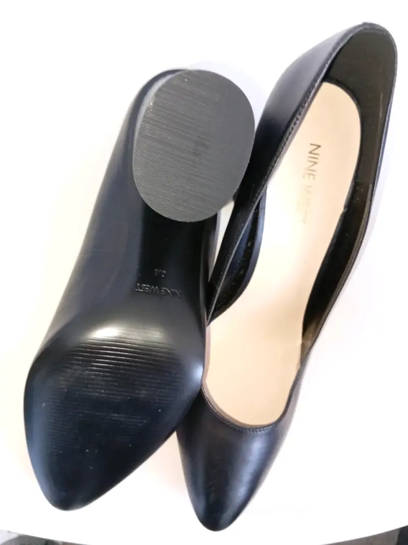 Zapatos de Tacón Negro de Cuero para Mujer - 5