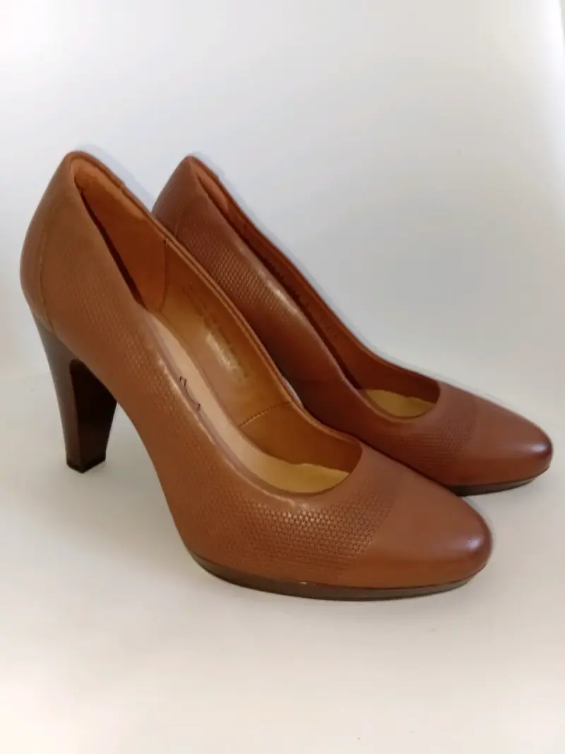 Zapatos de Tacón Flexi Cuero Marrón - 3