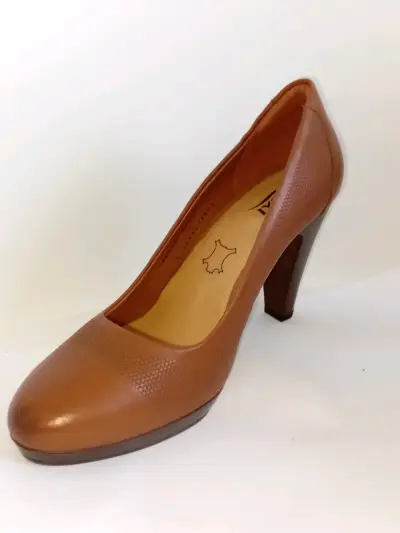 Zapatos de Tacón Flexi Cuero Marrón - miniatura 4