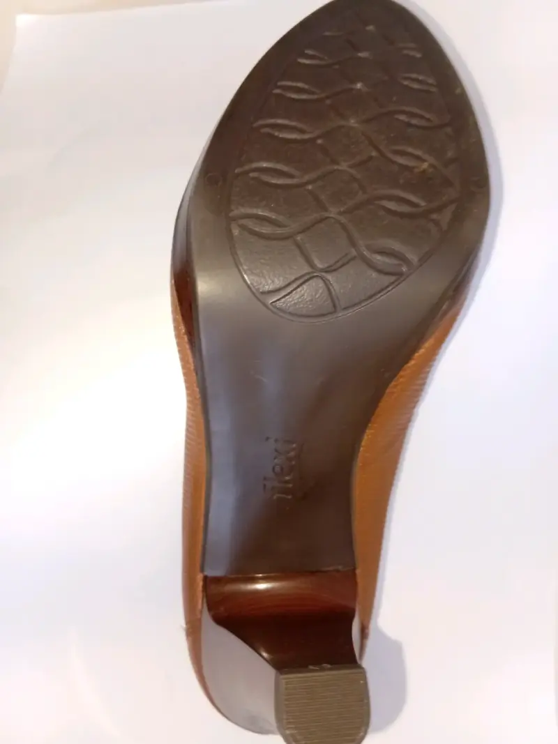Zapatos de Tacón Flexi Cuero Marrón - 6