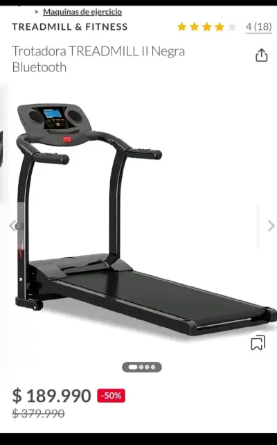 Trotadora TREADMILL II Negra con Bluetooth - miniatura 1