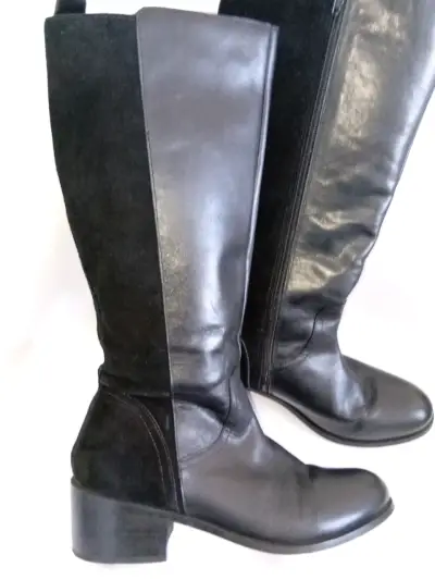 Botas de cuero negro Marittimo talla 39 - miniatura 1