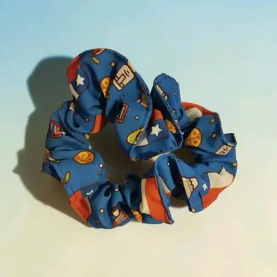 Cole de tela azul raso - miniatura 1